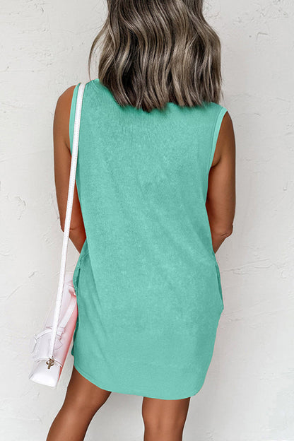 Mineral Wash Sleeveless Mini Dress