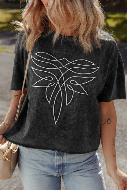 Western Floral Mineral Wash T-Shirt