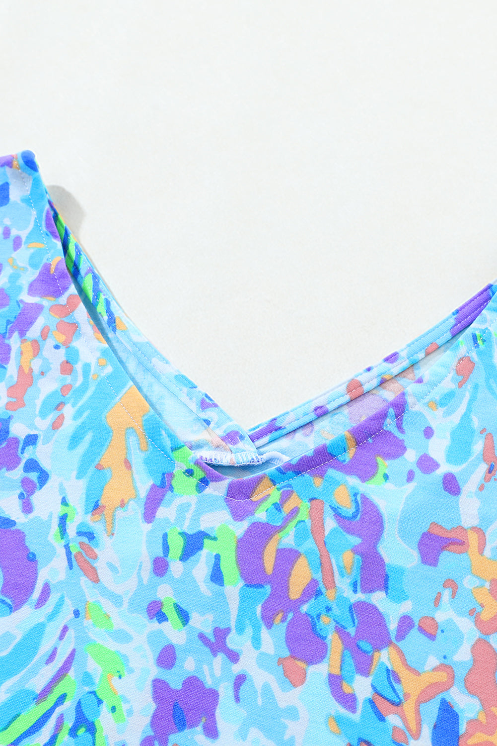 Floral Short Sleeve V-Neck Tee