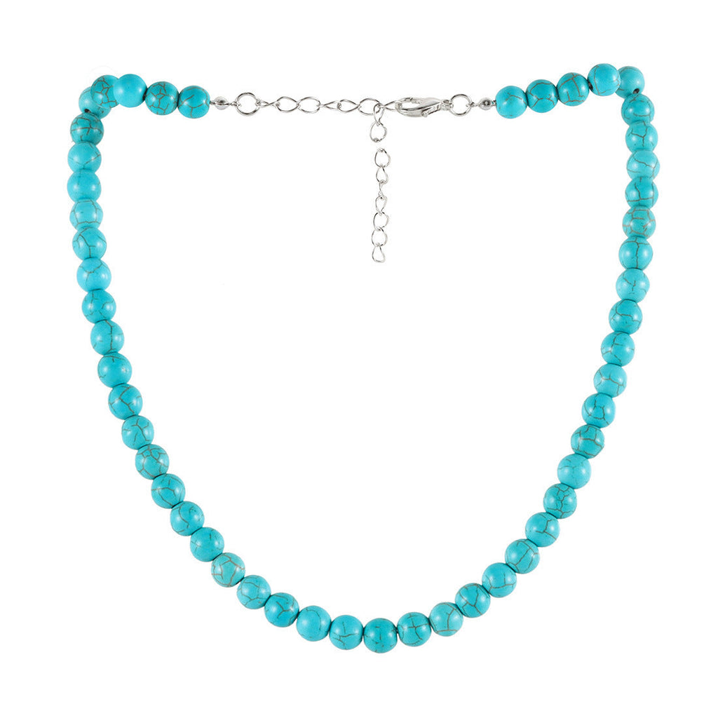Turquoise Beaded Pendant Necklace