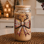 Sequin Bow Antlers 17oz