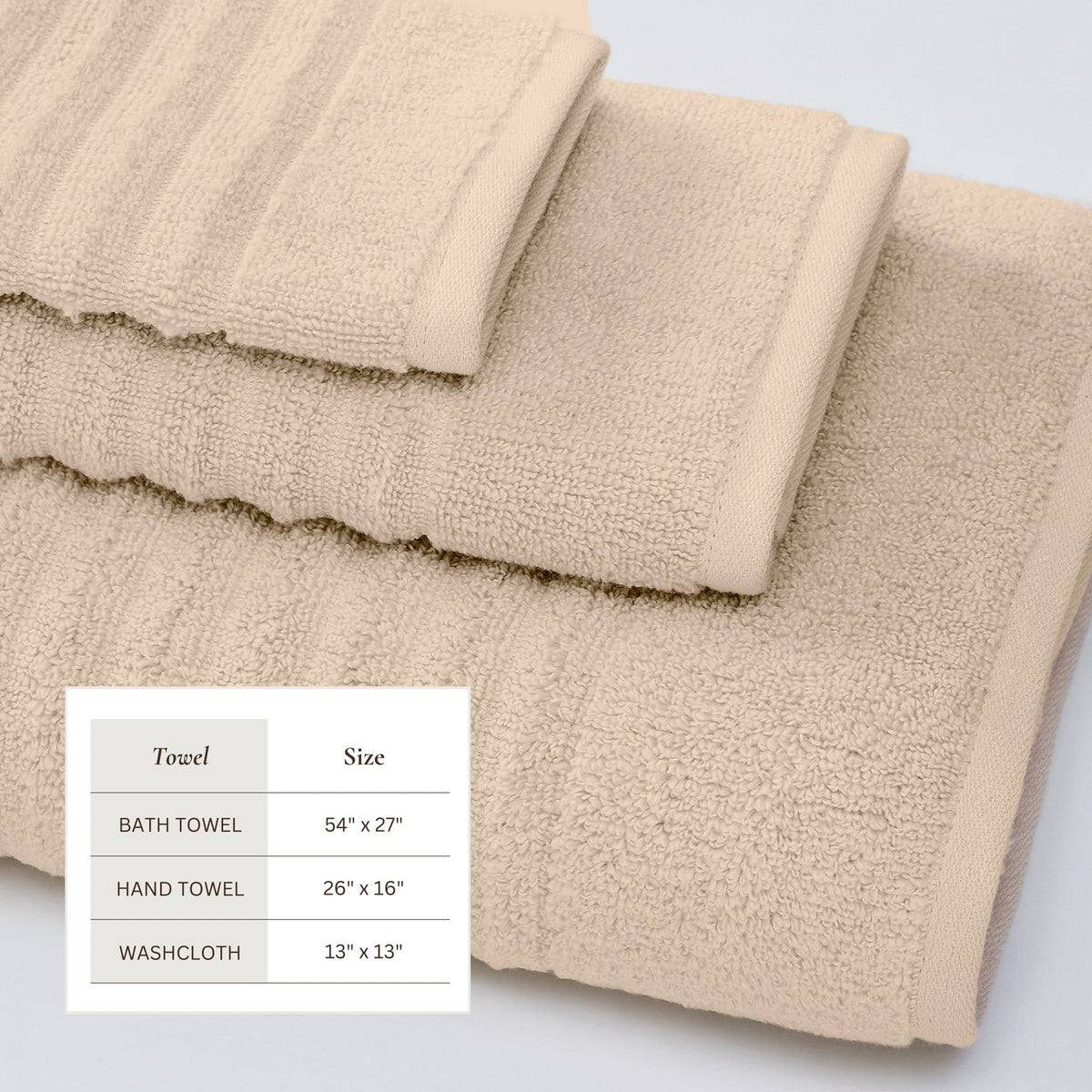 Karina Collection Luxury Combed Cotton Bath Towel Set