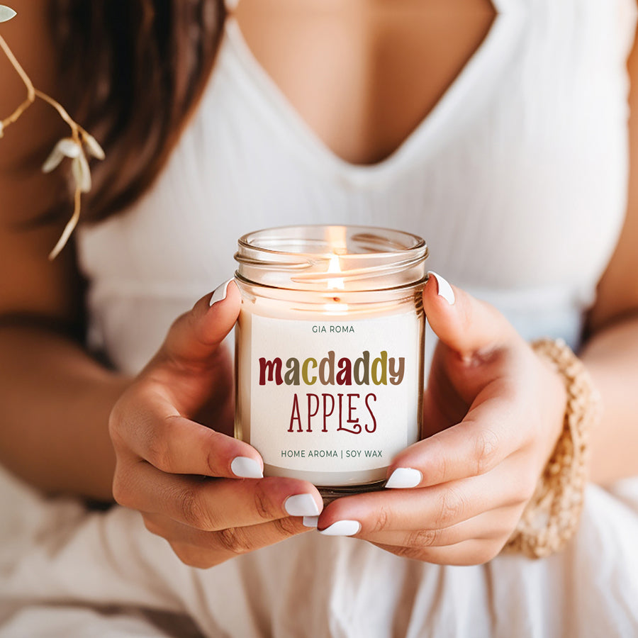 Macdaddy Apples Candle Jar for sale, Fall Scented Candles