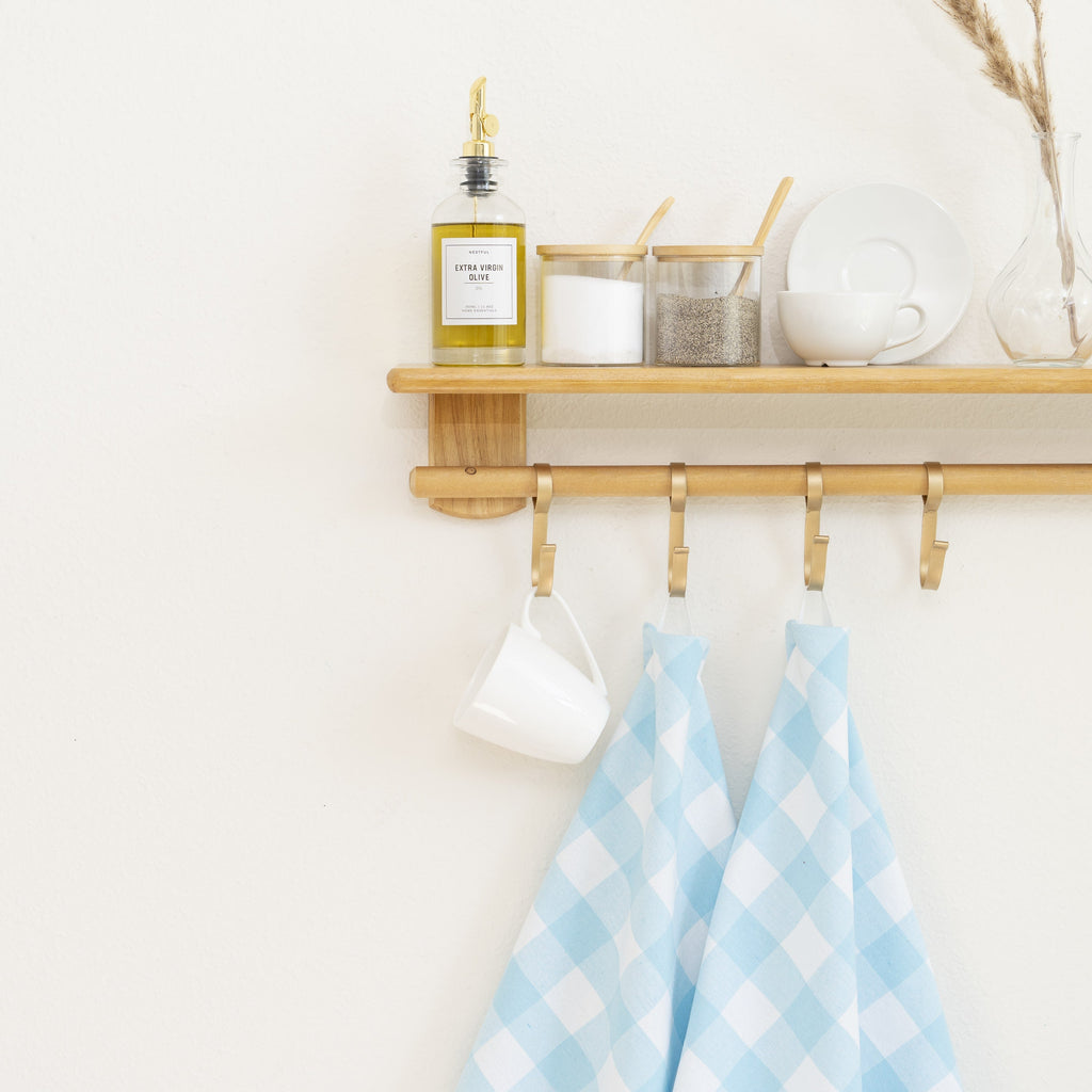 Classic Plaid Kitchen Towels — Set of 6
