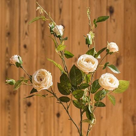 Cascading Faux Silk Rose Stem