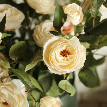 Cascading Faux Silk Rose Stem