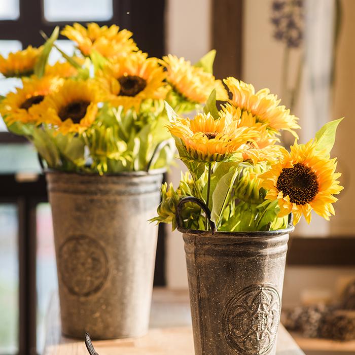 Faux Artificial Flower Silk Sunflower Stem