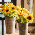 Faux Artificial Flower Silk Sunflower Stem