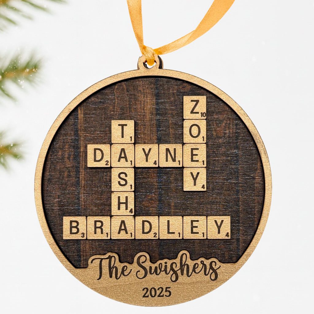 Personalized Family Name Puzzle Ornament