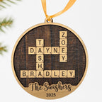 Personalized Family Name Puzzle Ornament