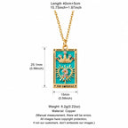 Enamel Tarot Card Pendant Necklace Collection
