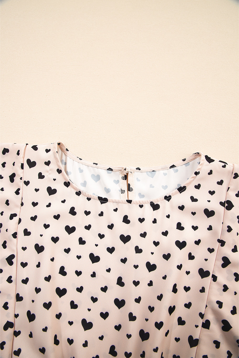 Heart Flutter Sleeve Ruffle Mini Dress