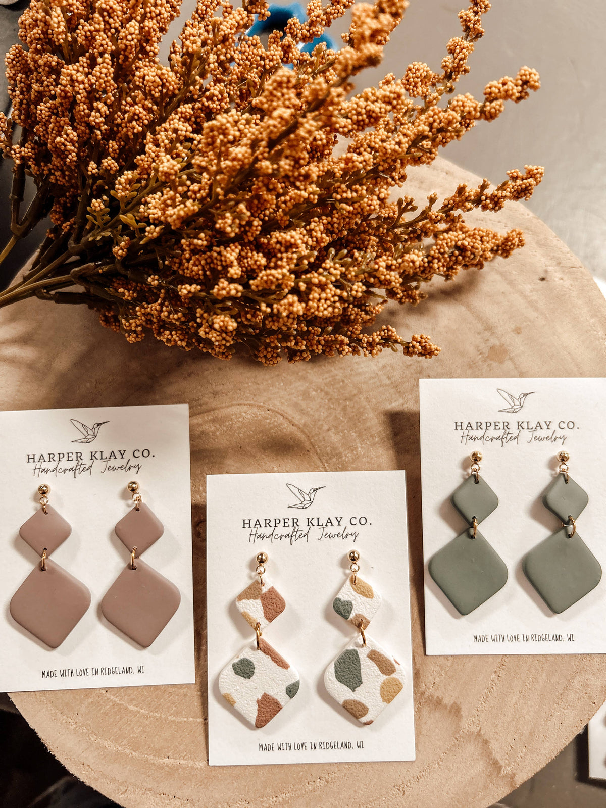 The Lynsey Set -  Polymer Clay Dangle Earrings