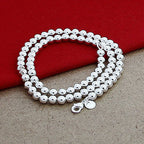 Silver Beaded Necklace