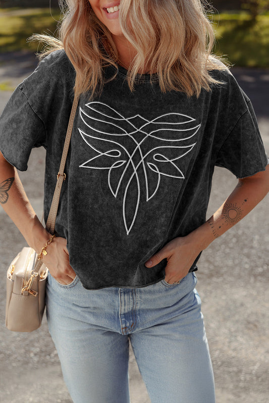 Western Floral Mineral Wash T-Shirt