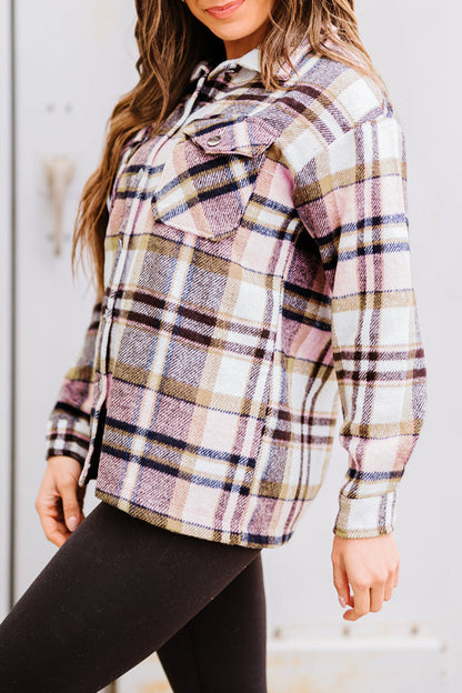 Plaid Chest Pocket Buttoned Shacket