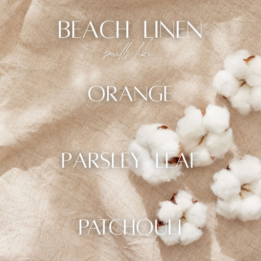 Beach Linen - 7 Wick White Wood Dough Bowl Soy Candle