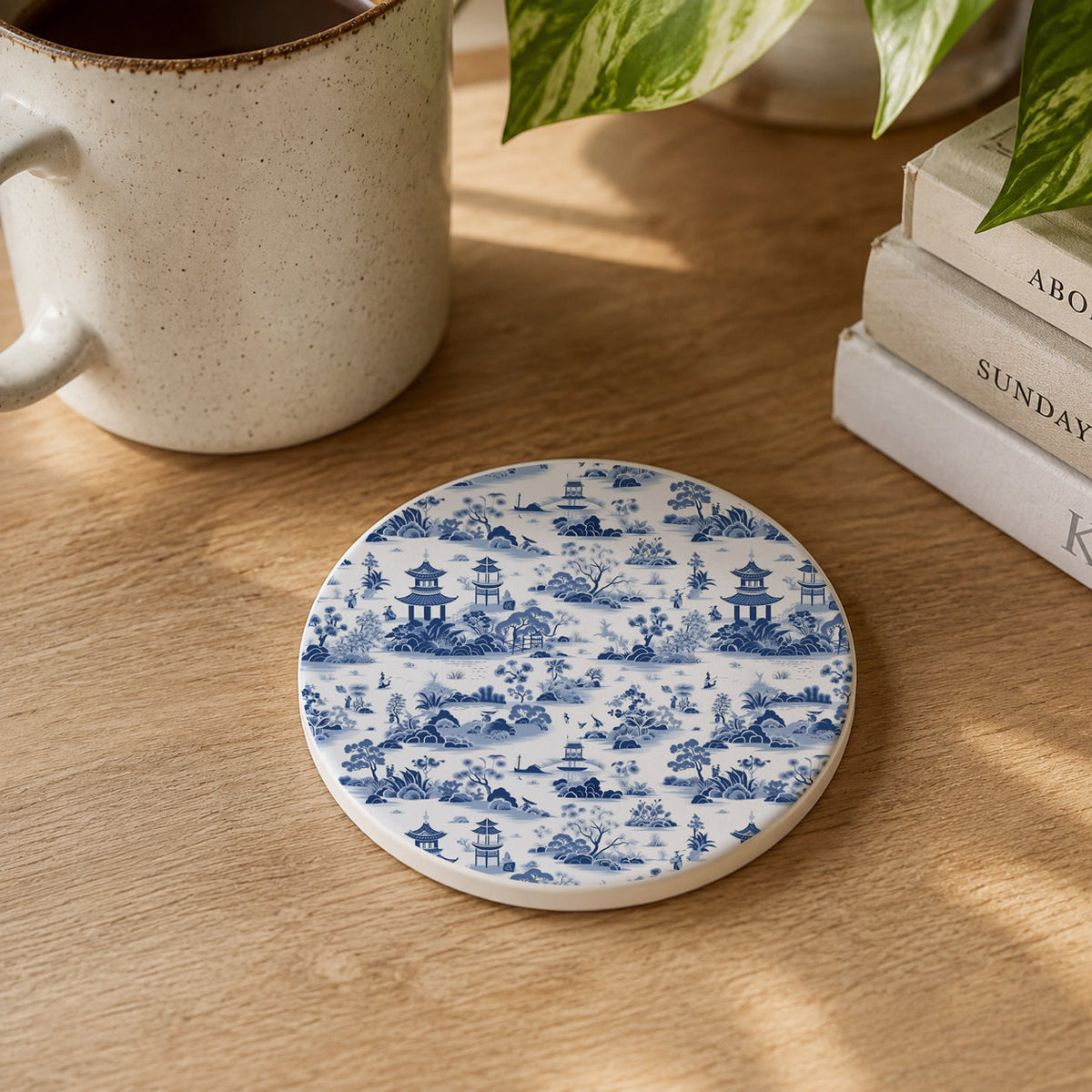 Chinoiserie Ceramic Coasters