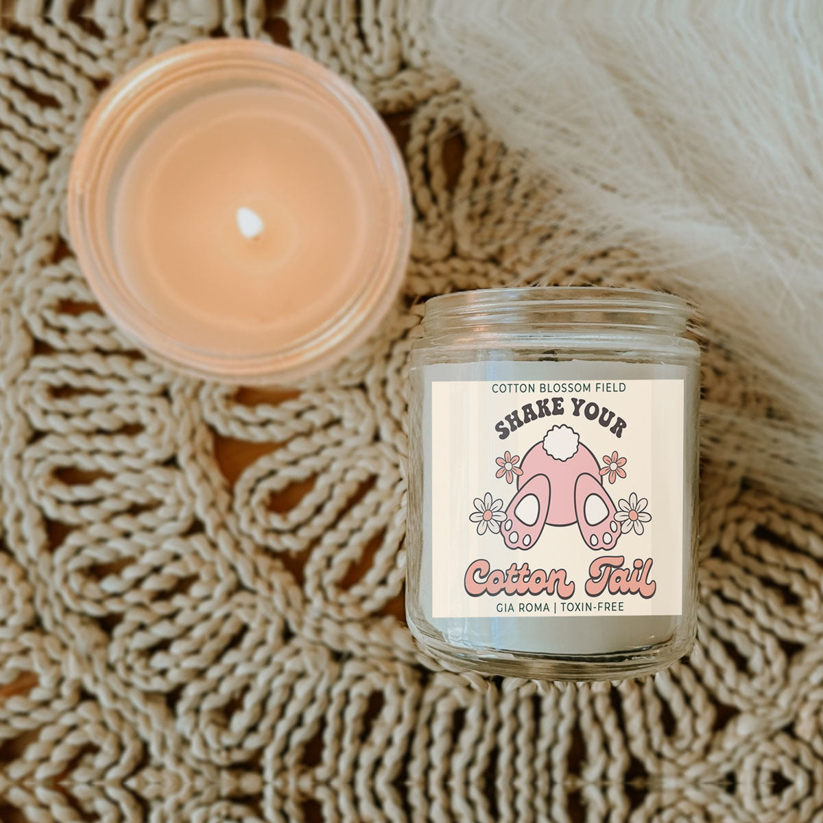 Cotton Blossom Retro Candle