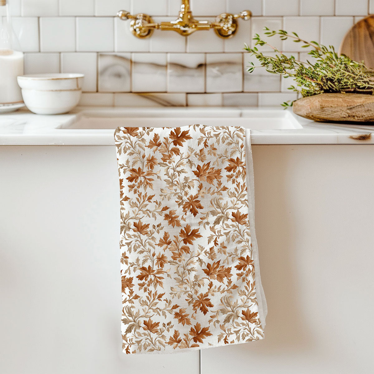 Classic Leaves Kitchen Towel
