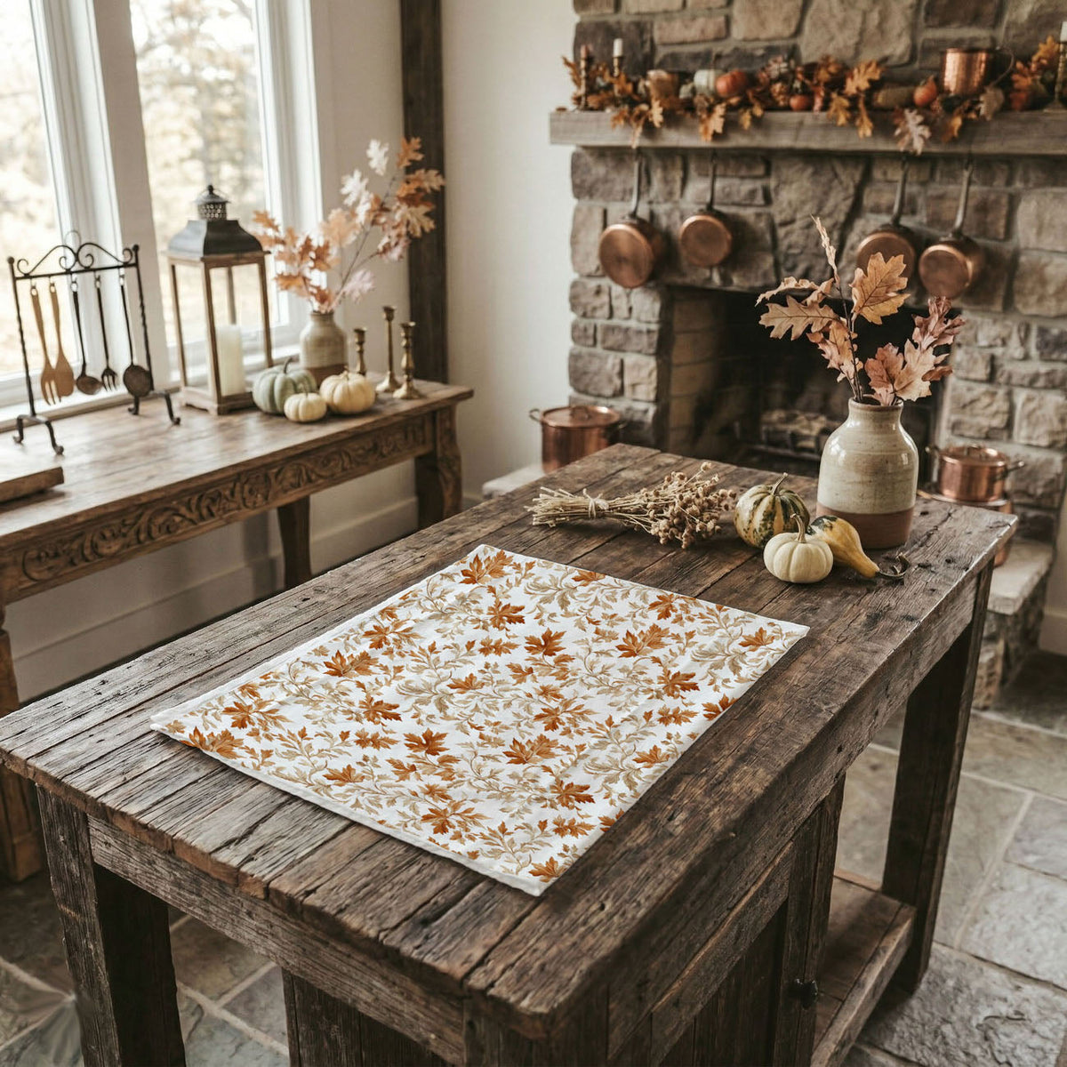 Classic Leaves Kitchen Towel