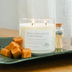 Butterscotch and Bourbon 3-Wick Soy Candle