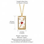 Enamel Tarot Card Pendant Necklace Collection