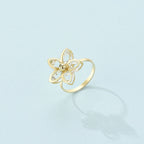 Sculpted Floral Statement Ring