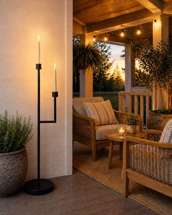 Iron Floor Candelabra