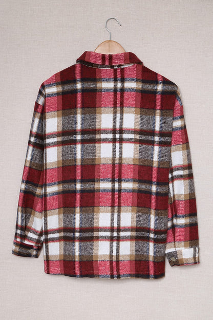 Plaid Chest Pocket Buttoned Shacket