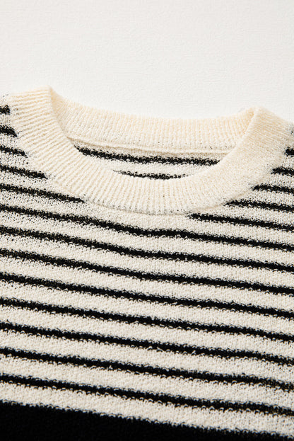 Stripe Sleeveless Sweater Top