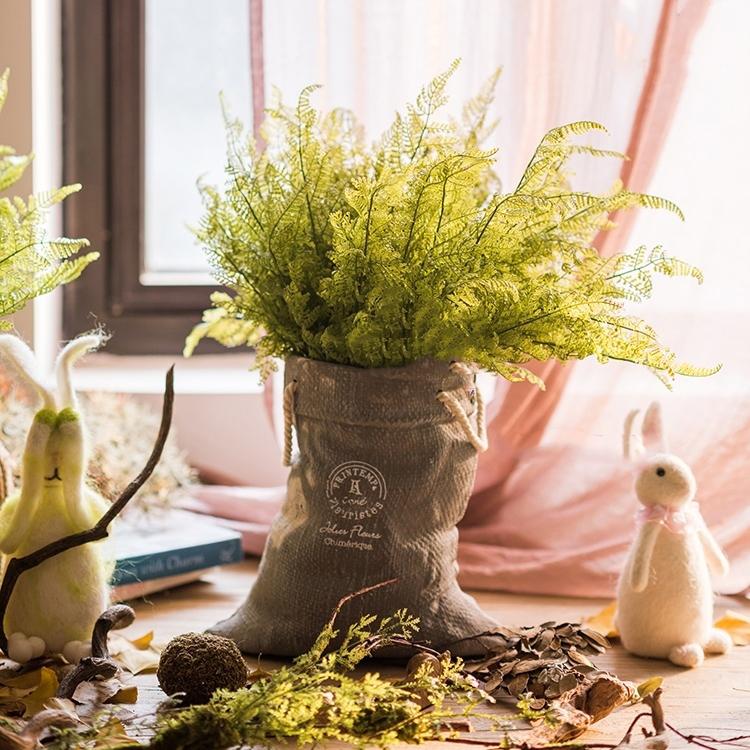 Ceramic Planter Linen Bag