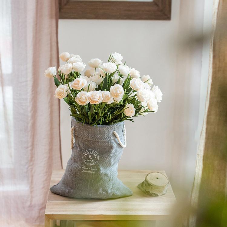 Ceramic Planter Linen Bag