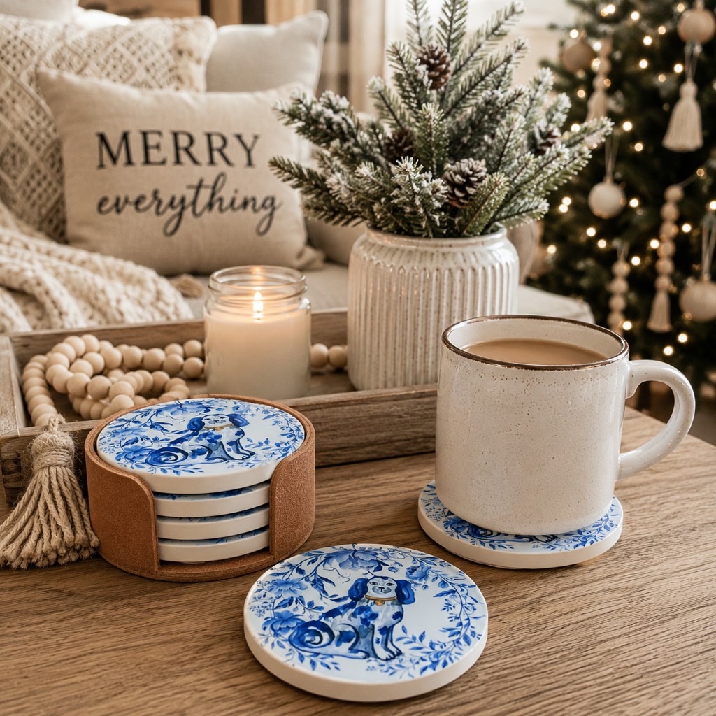 Chinoiserie Ceramic Coasters