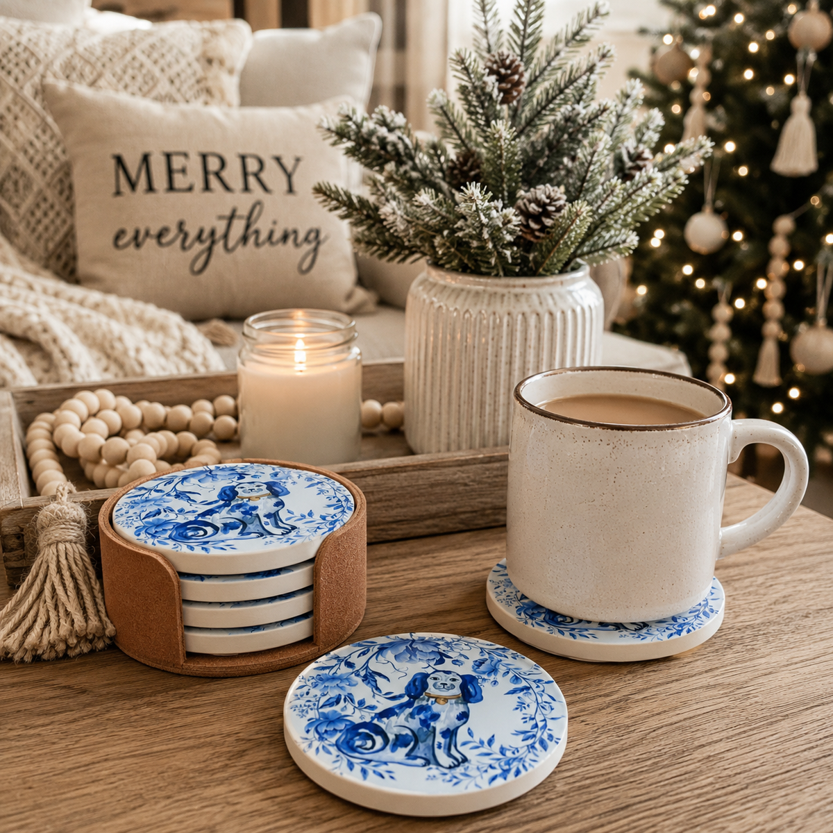 Chinoiserie Ceramic Coasters