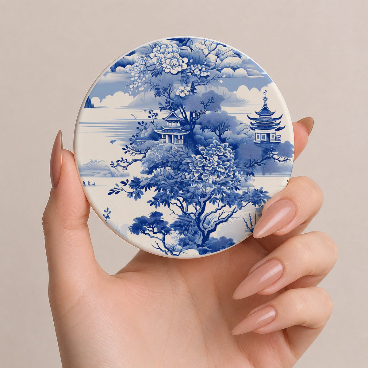 Chinoiserie Ceramic Coasters