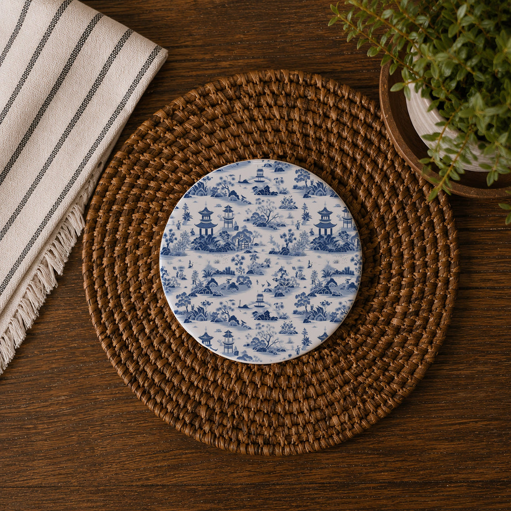 Chinoiserie Ceramic Coasters