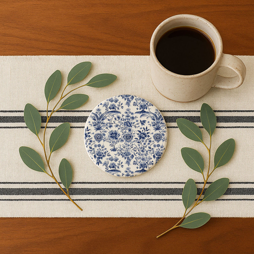 Chinoiserie Ceramic Coasters