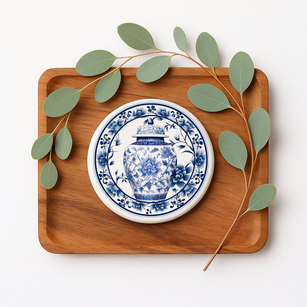 Chinoiserie Ceramic Coasters