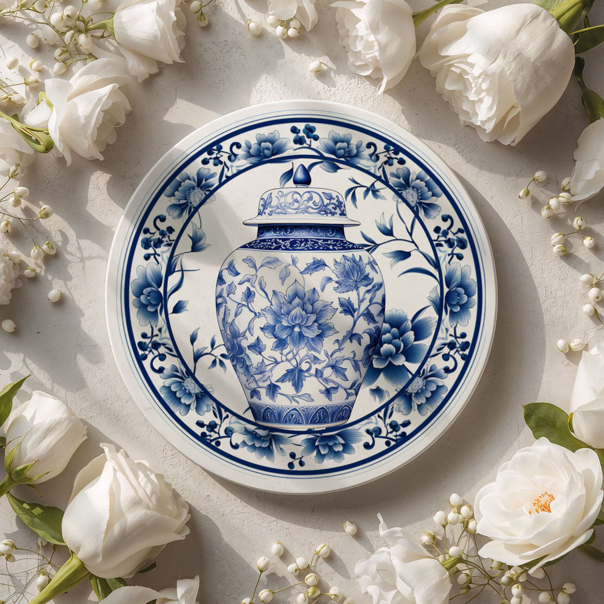 Chinoiserie Ceramic Coasters