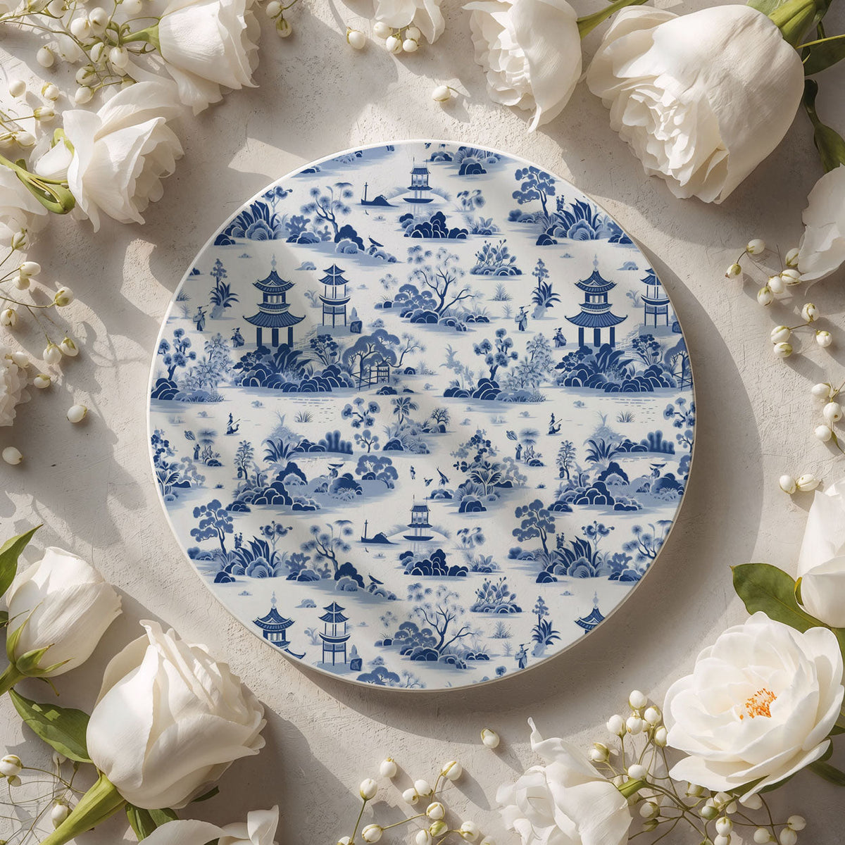 Chinoiserie Ceramic Coasters
