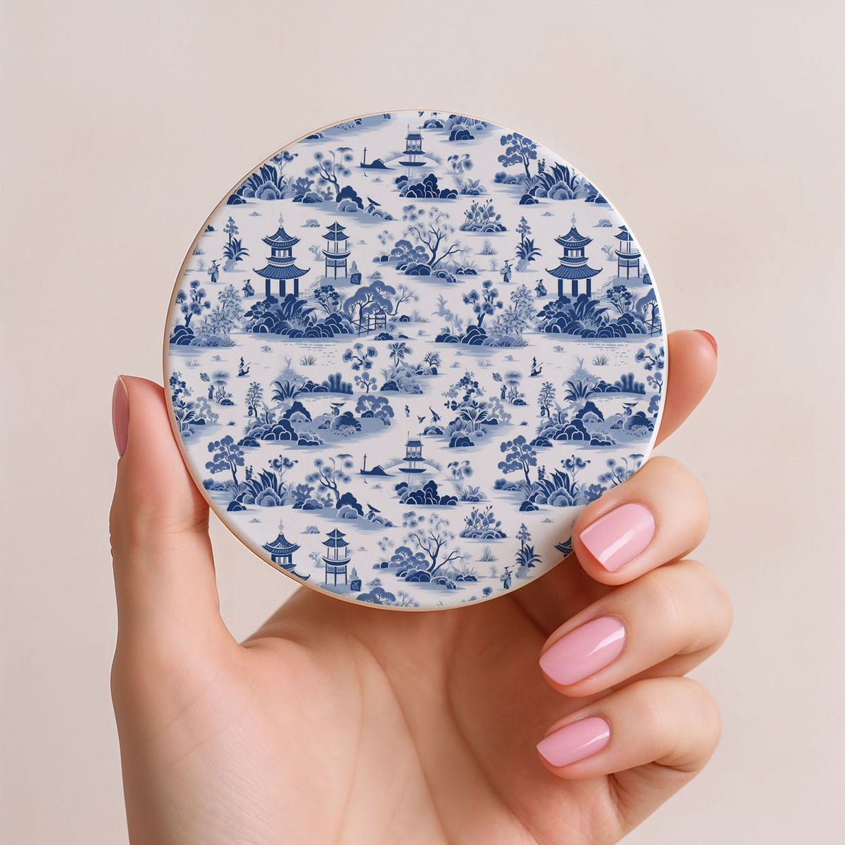 Chinoiserie Ceramic Coasters