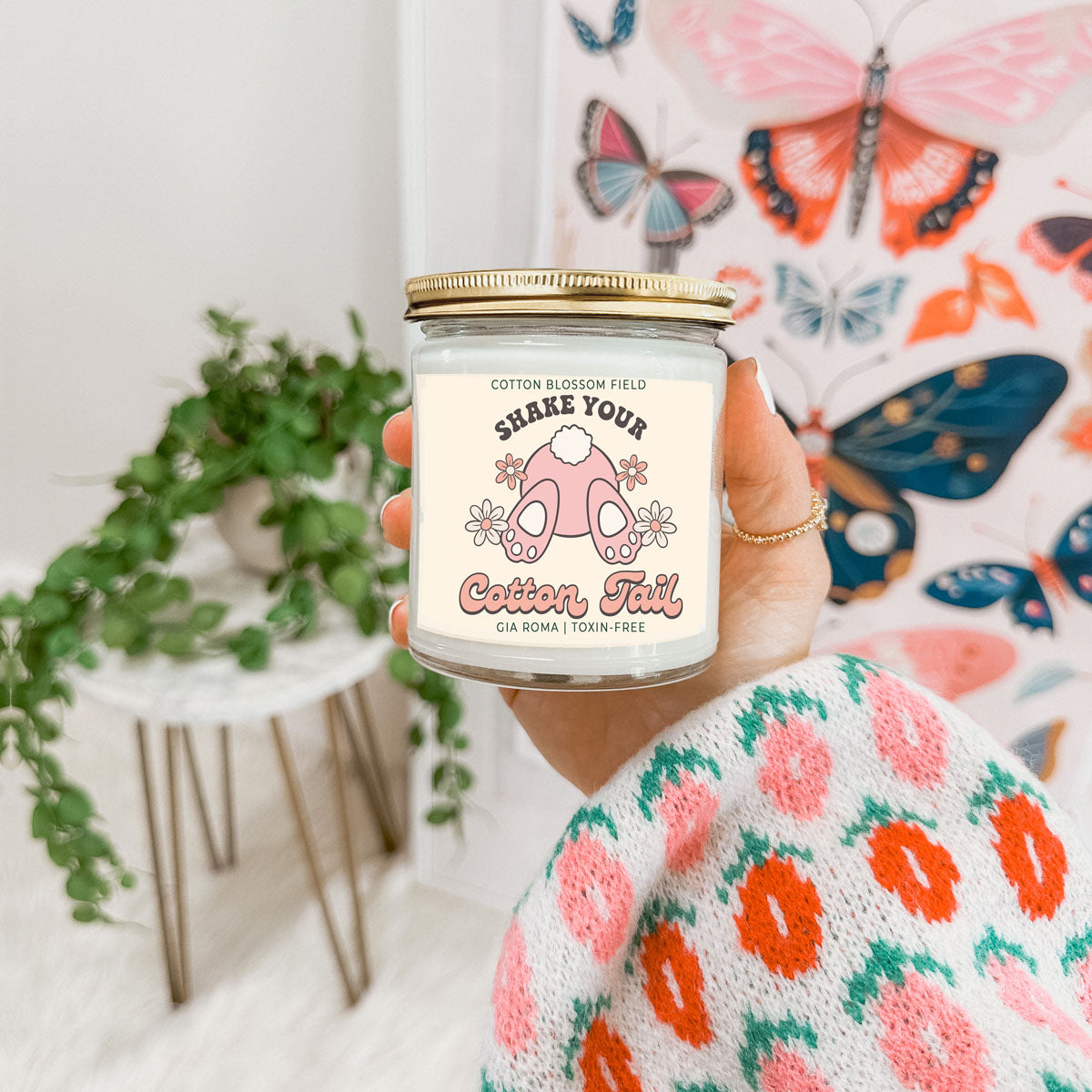 Cotton Blossom Retro Candle