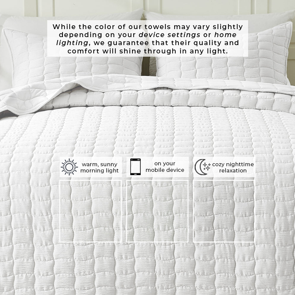 Wave Stitch Gauze Quilt Set