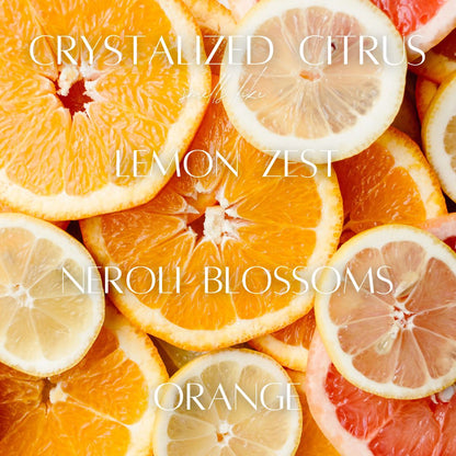 Crystalized Citrus - 7 Wick White Wood Dough Bowl Soy Candle