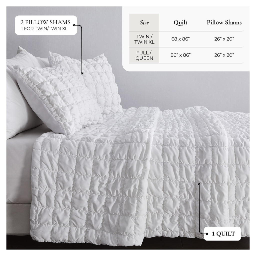 Marshmallow Texture Quilt Set - Marshmallow Collection