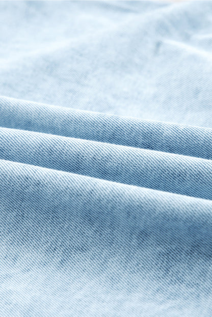 Denim Mineral Wash Buttoned Dress