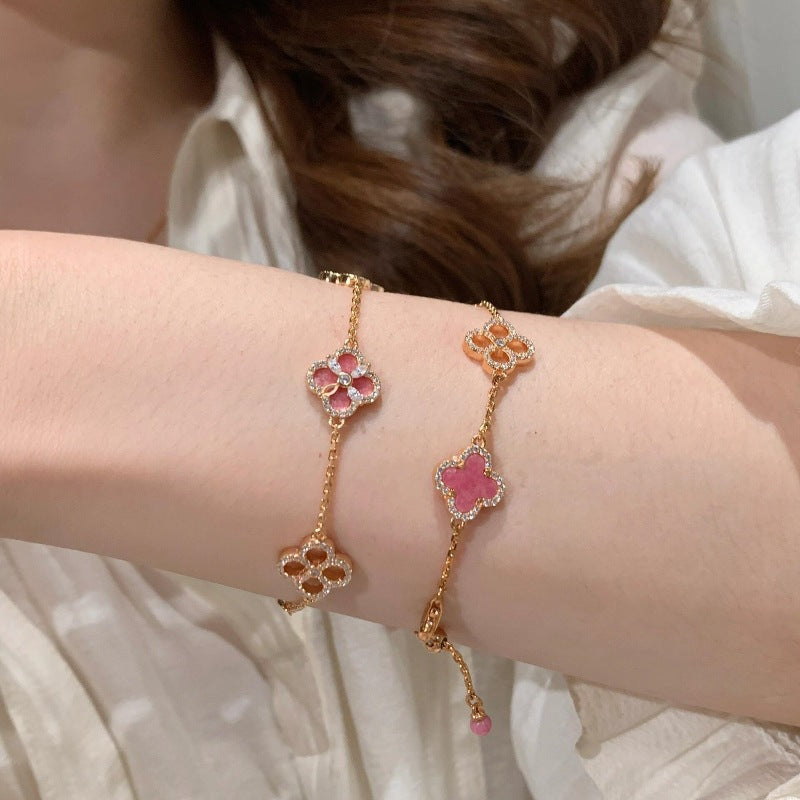 Pink Four Leaf Clover Jewelry Collection