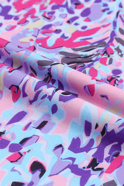 Floral Short Sleeve V-Neck Tee