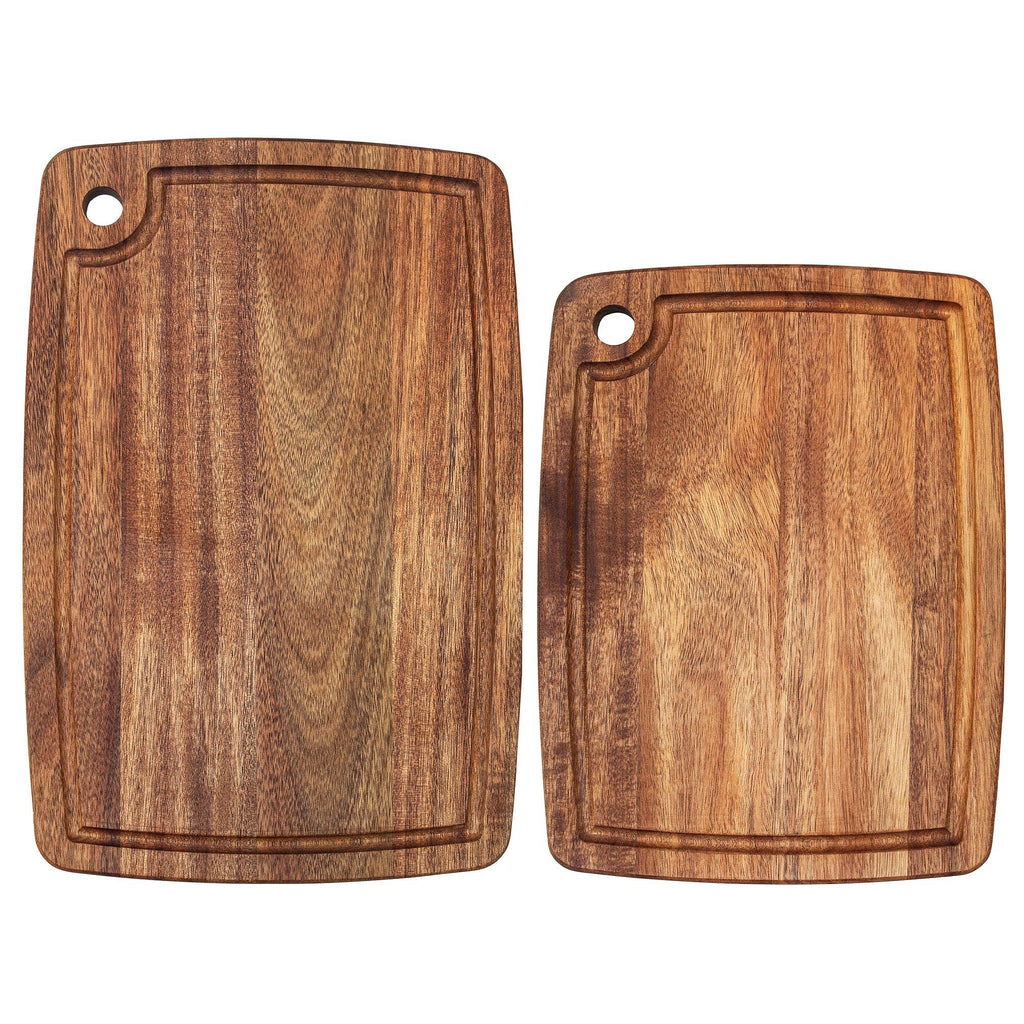 2-Piece Acacia Wood Cutting Board Set